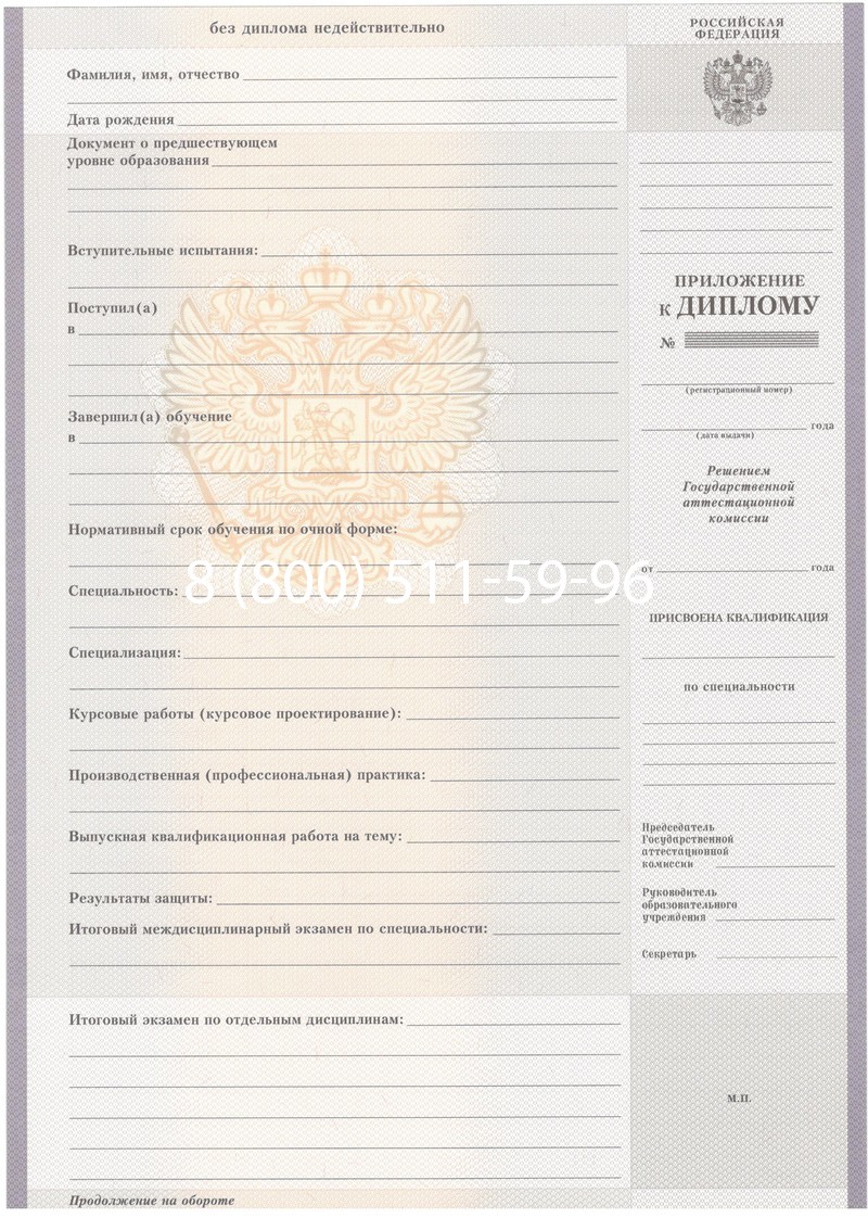 Купить Диплом техникума 2007-2010 годов в Златоусте